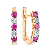 Серьги с бриллиантами и рубинами - фото 1 Серьги с бриллиантами и рубинами - фото 1