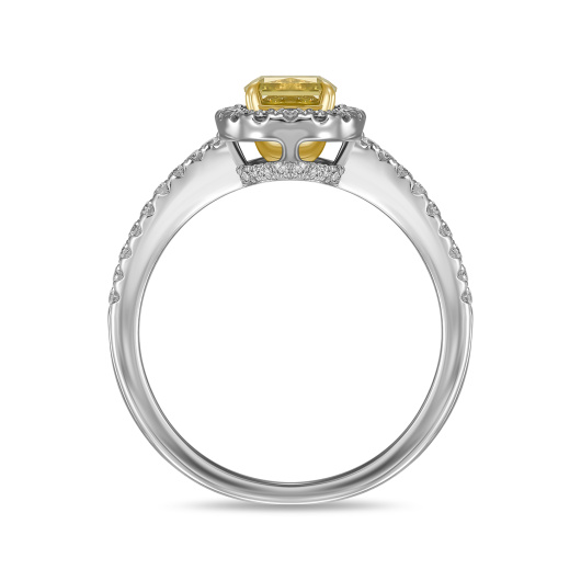 Кольцо с бриллиантами и облагороженными бриллиантами