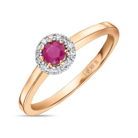 Кольцо с бриллиантами и рубином - фото 1 Кольцо с бриллиантами и рубином - фото 1