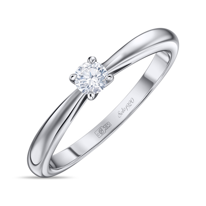 Кольцо с бриллиантом - фото 1