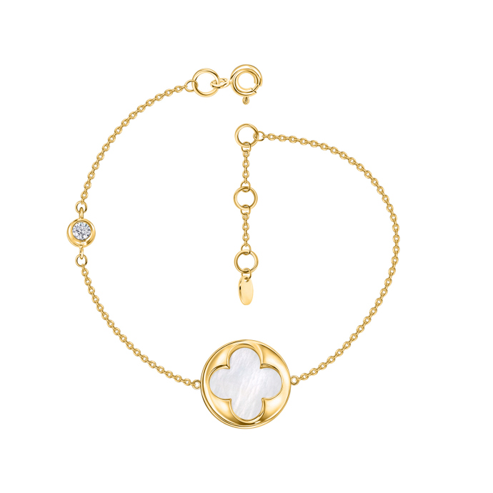 Браслет с перламутром и фианитом - фото 1