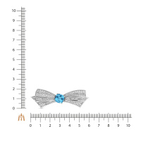 Брошь с топазом и бриллиантами - фото 2