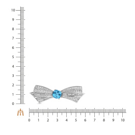 Брошь с топазом и бриллиантами