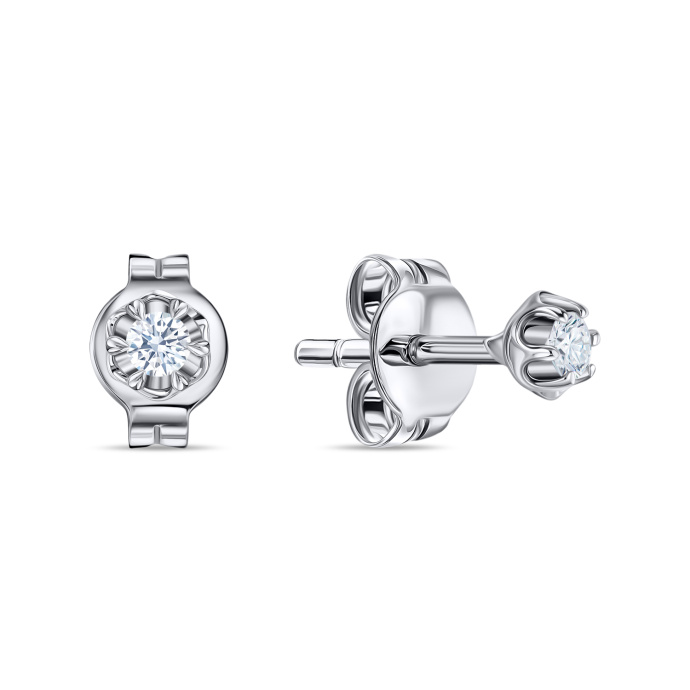 Серьги с бриллиантами - фото 1