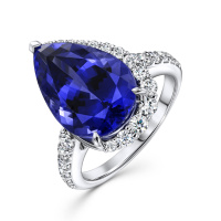 Кольцо с бриллиантом и танзанитом - фото 1 Кольцо с бриллиантом и танзанитом - фото 1