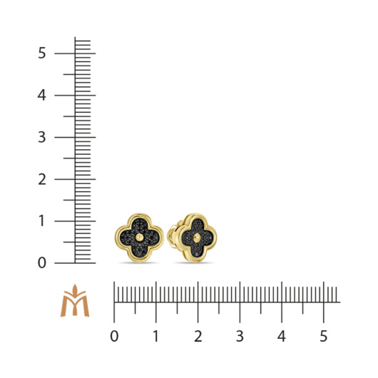 Серьги с облагороженными бриллиантами