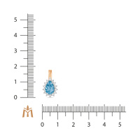 Подвеска с топазом и фианитом - фото 2