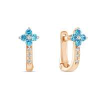 Серьги с фианитами - фото 1 Серьги с фианитами - фото 1