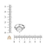 Кольцо с жемчугом и фианитом - фото 3