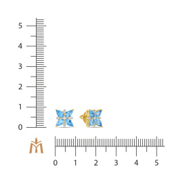 Серьги с топазами