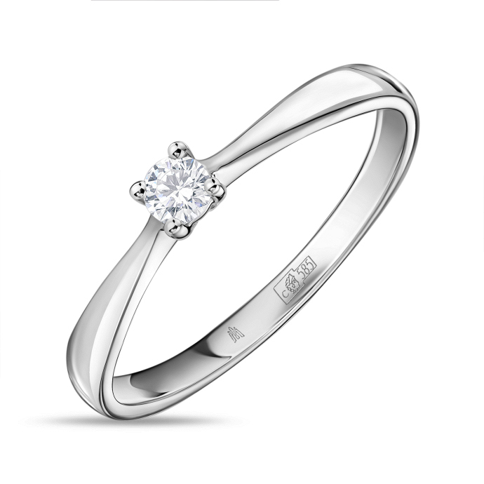 Кольцо с бриллиантом - фото 1