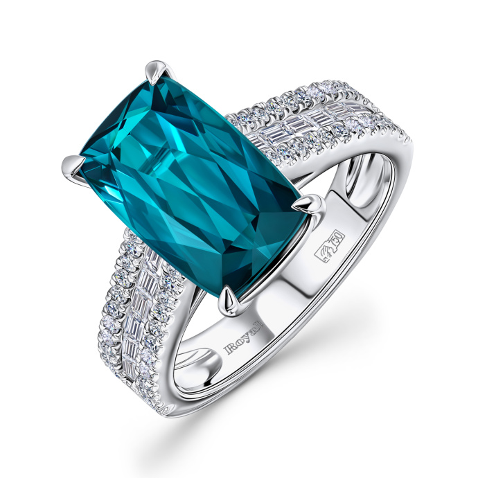 Кольцо с бриллиантами и турмалином - фото 1 Кольцо с бриллиантами и турмалином - фото 1