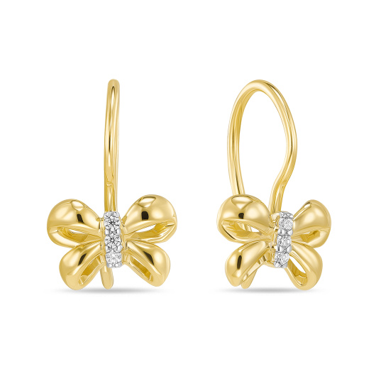 Серьги с фианитами