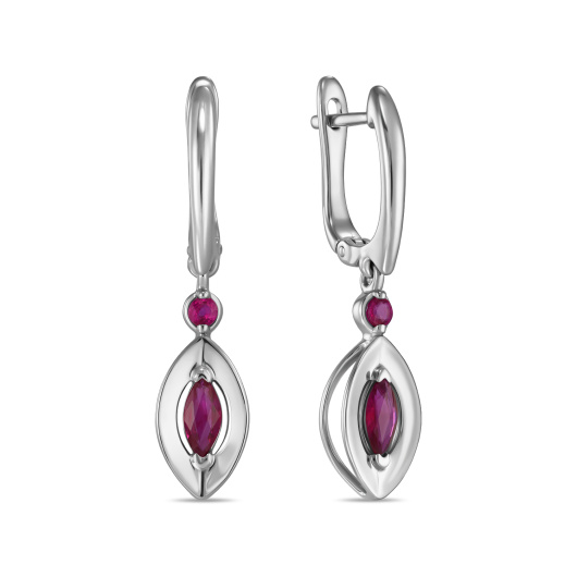 Серьги с рубинами