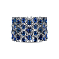 Браслет с бриллиантами и сапфирами - фото 1