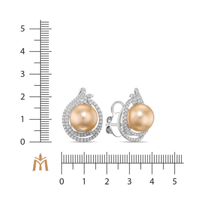 Серьги с бриллиантами и жемчугом - фото 2 Серьги с бриллиантами и жемчугом - фото 2