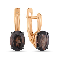Серьги с дымчатым кварцем - фото 1 Серьги с дымчатым кварцем - фото 1