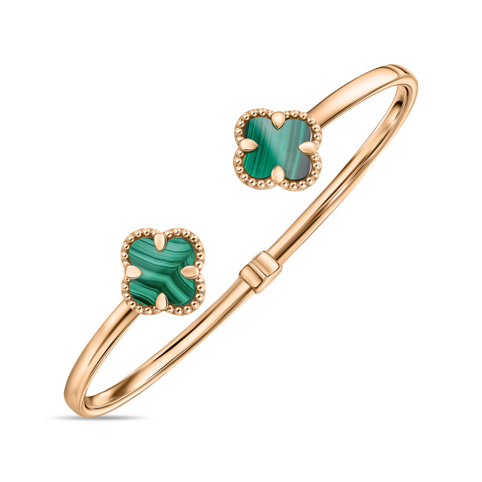 Браслет жесткий с малахитом - фото 1 Браслет жесткий с малахитом - фото 1