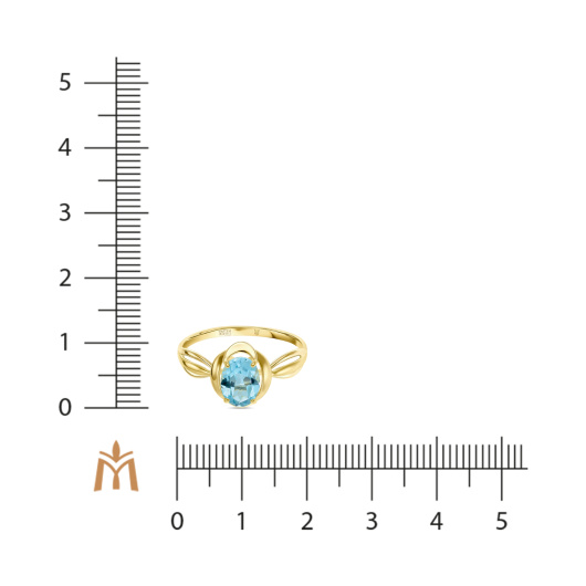 Кольцо с топазом