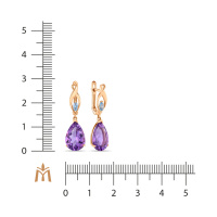 Серьги с аметистами и топазами - фото 2 Серьги с аметистами и топазами - фото 2