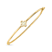 Браслет жесткий с малахитом - фото 1