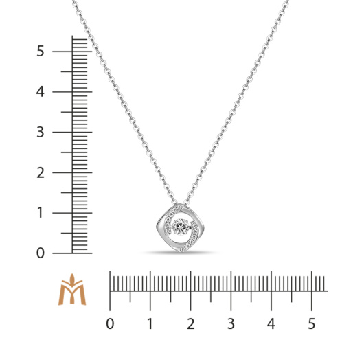 Колье с фианитами