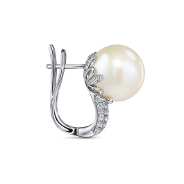 Серьги с бриллиантами и жемчугом