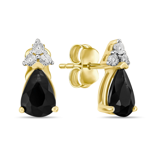 Серьги с цветными сапфирами