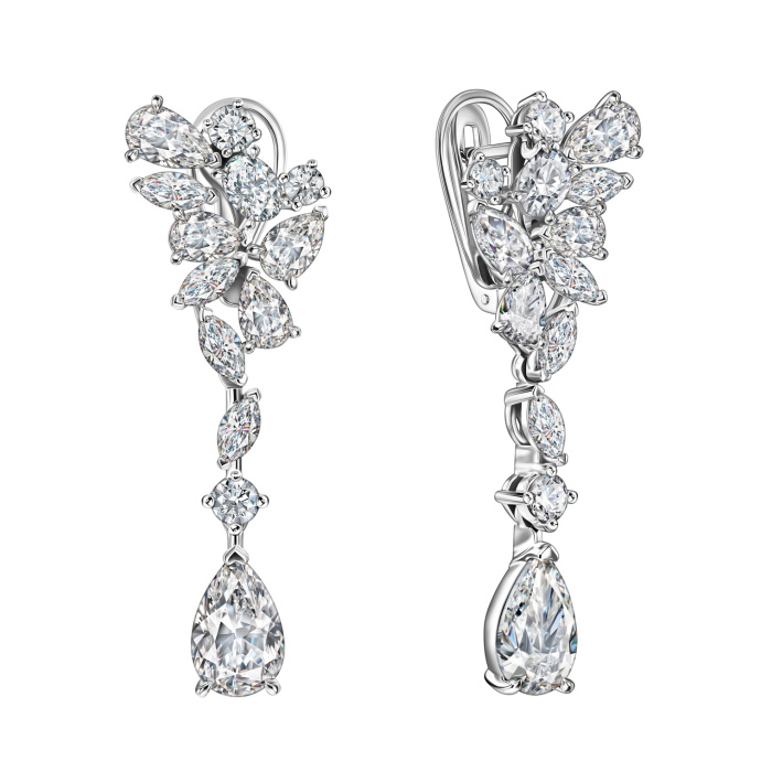 Серьги с бриллиантом - фото 1