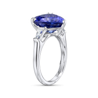 Кольцо с бриллиантом и танзанитом - фото 2