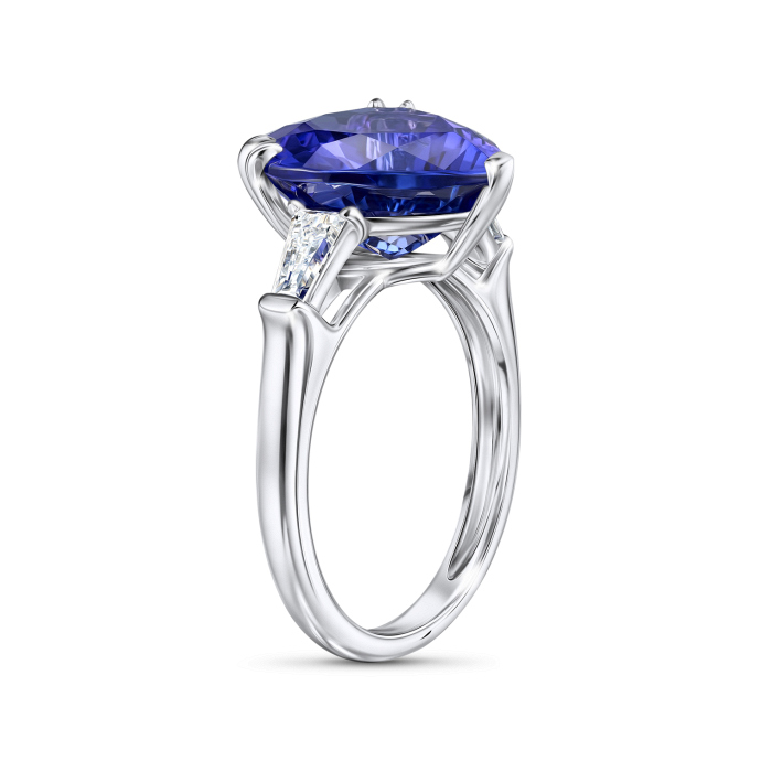 Кольцо с бриллиантом и танзанитом - фото 2