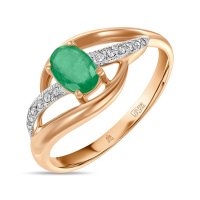 Кольцо с бриллиантами и изумрудом - фото 1 Кольцо с бриллиантами и изумрудом - фото 1