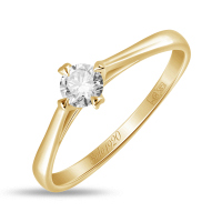 Кольцо с бриллиантом - фото 1