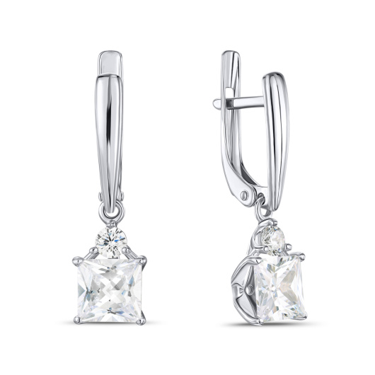 Серьги с фианитами