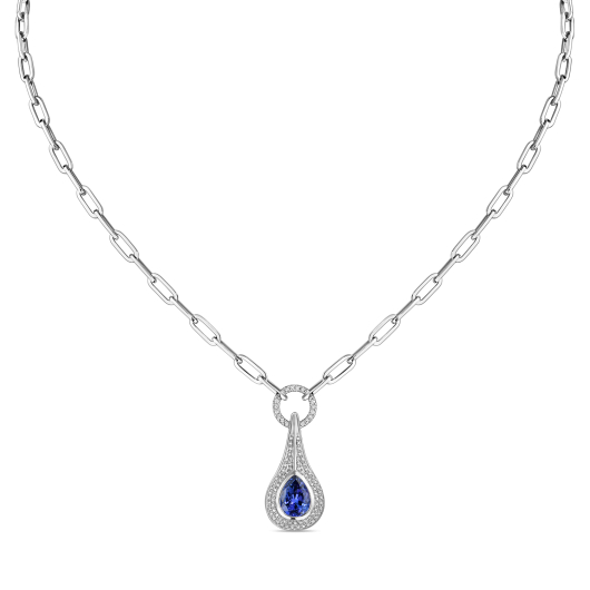 Колье с бриллиантами и танзанитом