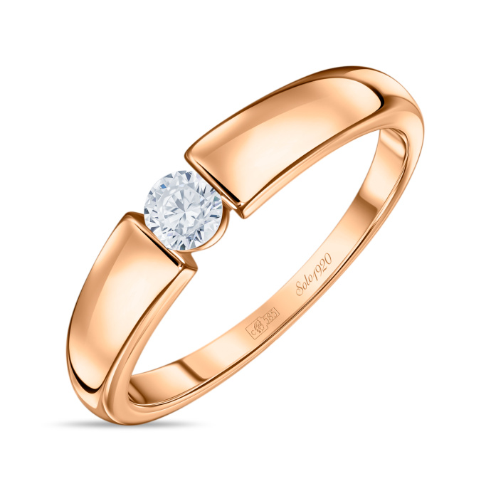 Кольцо с бриллиантом - фото 1