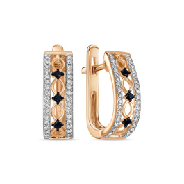 Серьги с сапфирами и бриллиантами