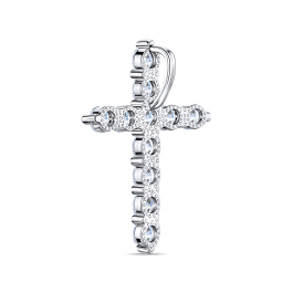 Крест с фианитами