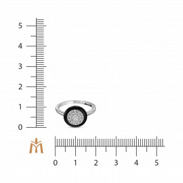 Кольцо с керамикой и бриллиантами