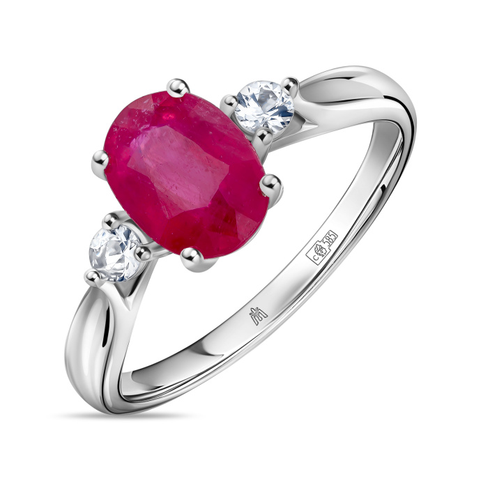 Кольцо с облагороженным рубином и цветными сапфирами - фото 1 Кольцо с облагороженным рубином и цветными сапфирами - фото 1