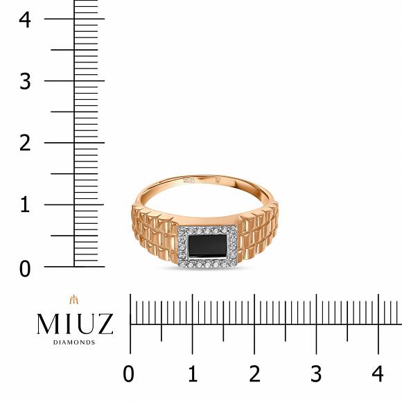 Мужское кольцо с ониксом и 20 фианитами (0,98 карат) M2020-094317-115414 - Фото 2