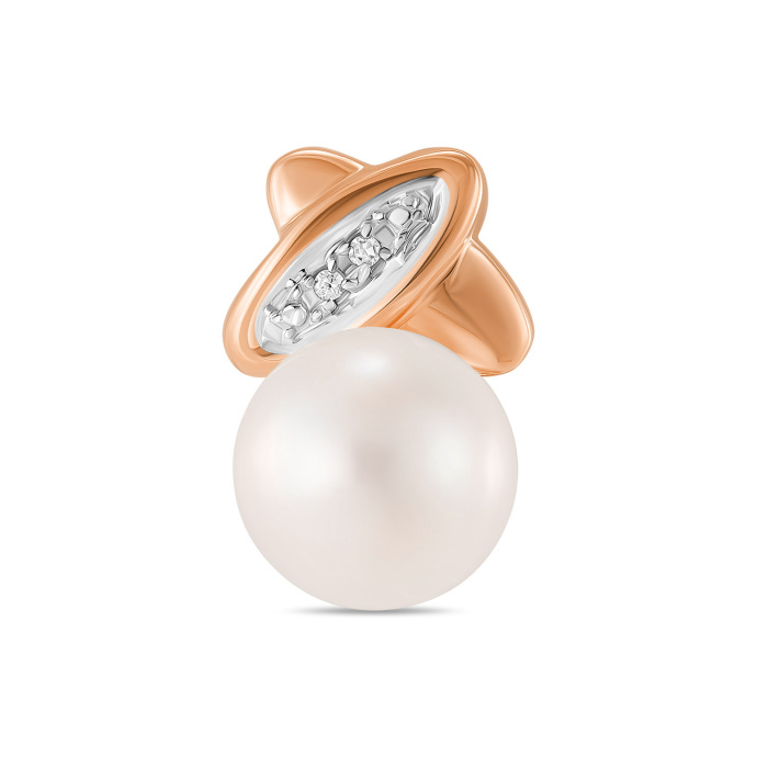 Подвеска с бриллиантами и жемчугом - фото 1