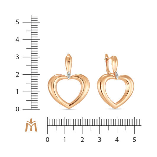 Серьги с фианитами