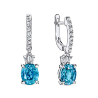 Серьги с бриллиантами и цирконами - фото 1