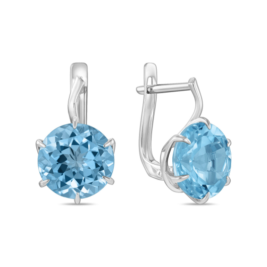 Серьги с топазами