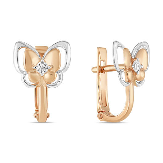 Серьги с фианитами