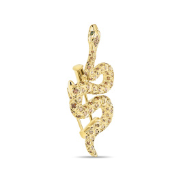 Брошь с цветными бриллиантами и цветными бриллиантами