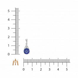 Подвеска с танзанитом и бриллиантами