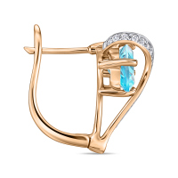 Серьги с топазом и бриллиантами - фото 2