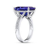 Кольцо с бриллиантами и танзанитом - фото 2 Кольцо с бриллиантами и танзанитом - фото 2